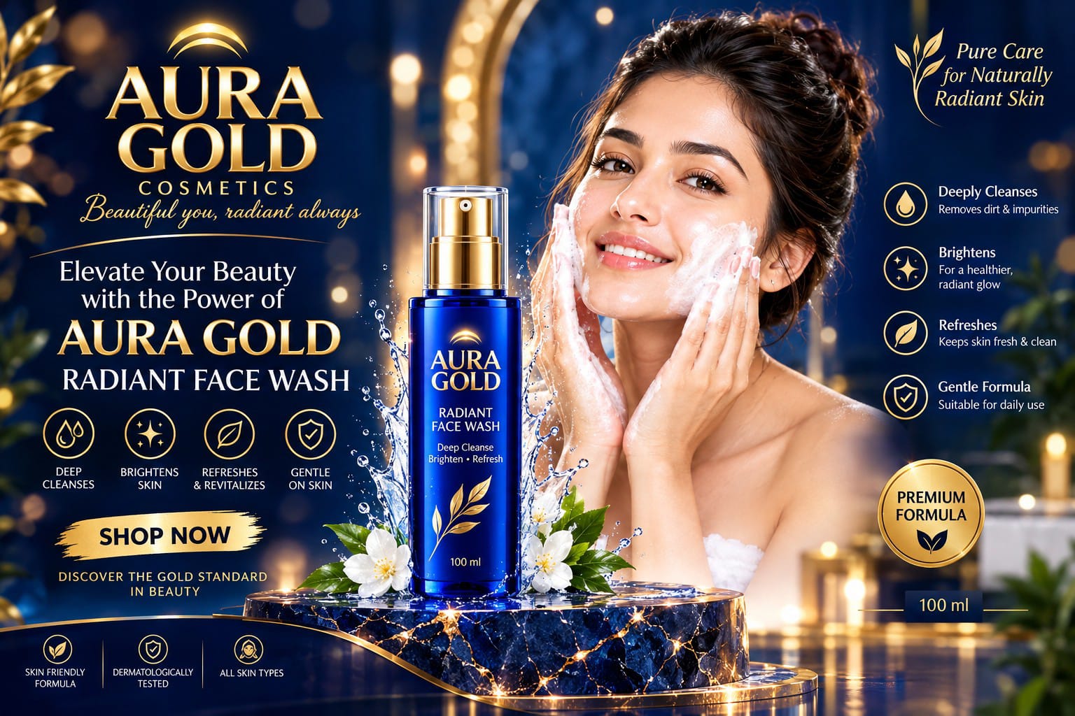 Radiant Face Wash — Aura Gold Cosmetics